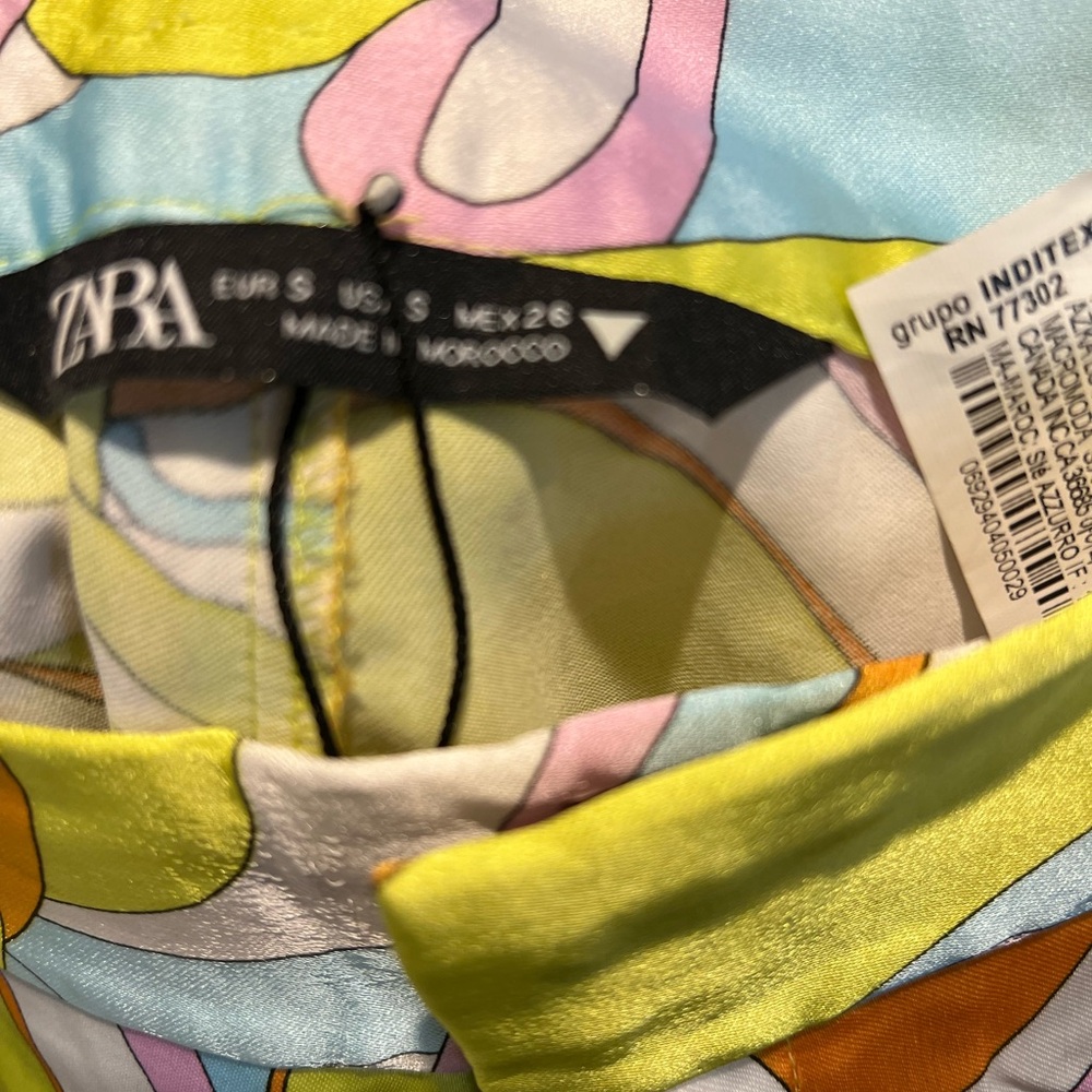 Zara Multicolor Abstract Pattern Pants - Picture 5 of 11